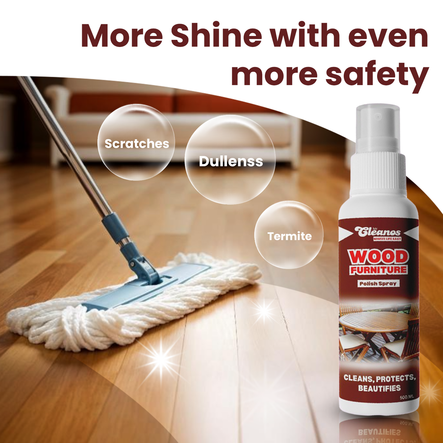 Wood Furniture Termite Protection & Polish Spray (Buy 1 Get 2 Free)